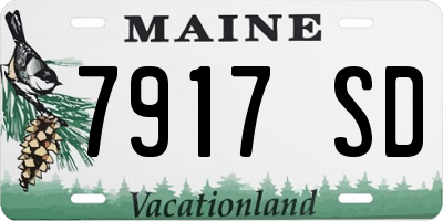 ME license plate 7917SD