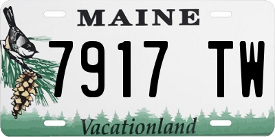 ME license plate 7917TW