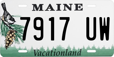 ME license plate 7917UW