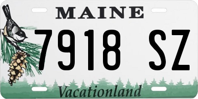 ME license plate 7918SZ