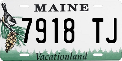 ME license plate 7918TJ