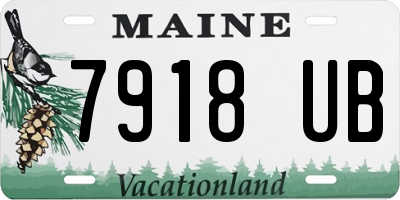 ME license plate 7918UB