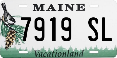 ME license plate 7919SL