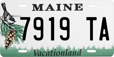 ME license plate 7919TA