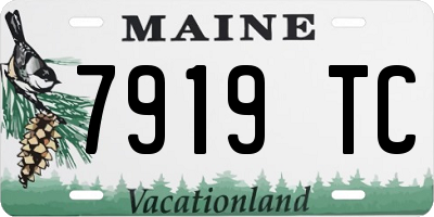 ME license plate 7919TC