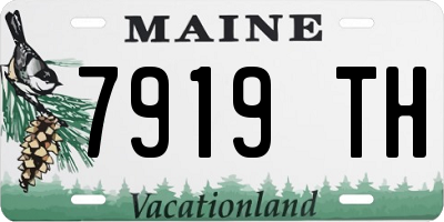 ME license plate 7919TH