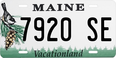 ME license plate 7920SE