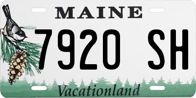 ME license plate 7920SH