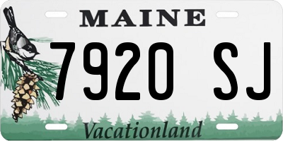 ME license plate 7920SJ