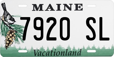 ME license plate 7920SL