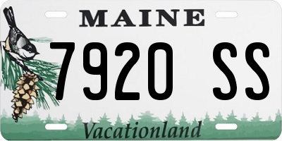 ME license plate 7920SS