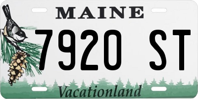 ME license plate 7920ST