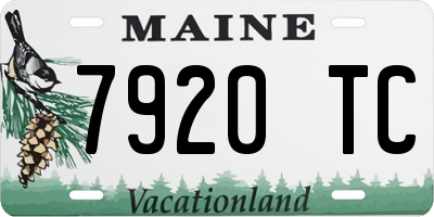 ME license plate 7920TC