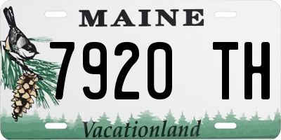 ME license plate 7920TH