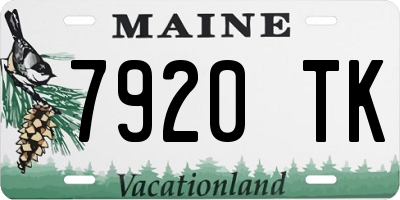 ME license plate 7920TK