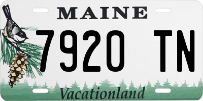 ME license plate 7920TN