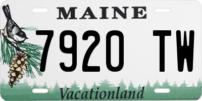 ME license plate 7920TW