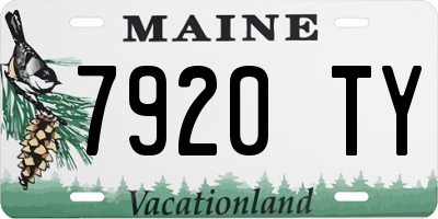 ME license plate 7920TY