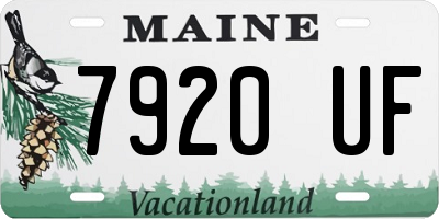 ME license plate 7920UF