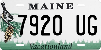 ME license plate 7920UG