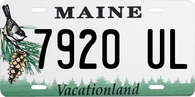 ME license plate 7920UL