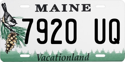 ME license plate 7920UQ