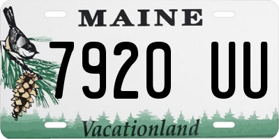 ME license plate 7920UU