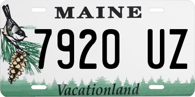 ME license plate 7920UZ