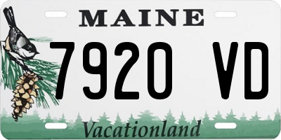 ME license plate 7920VD