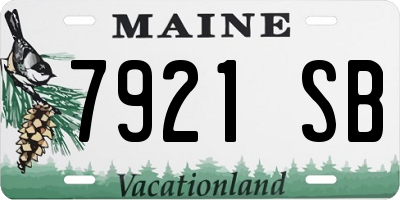 ME license plate 7921SB