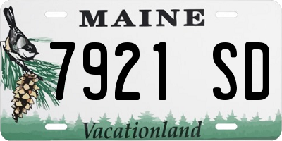 ME license plate 7921SD