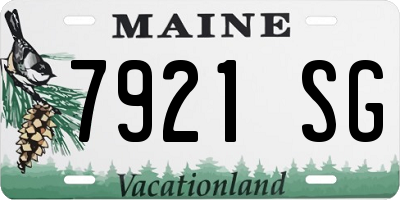 ME license plate 7921SG