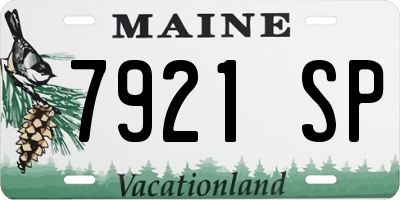 ME license plate 7921SP