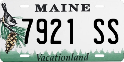 ME license plate 7921SS