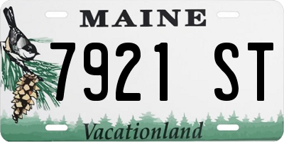 ME license plate 7921ST