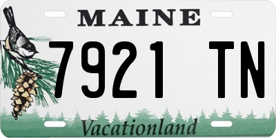 ME license plate 7921TN