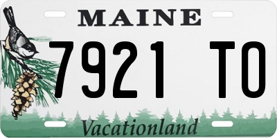 ME license plate 7921TO