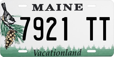 ME license plate 7921TT