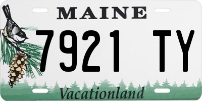 ME license plate 7921TY
