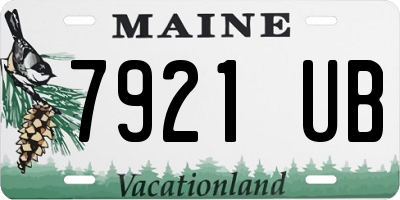 ME license plate 7921UB