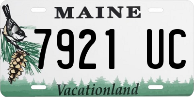ME license plate 7921UC