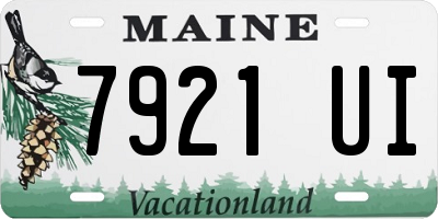 ME license plate 7921UI