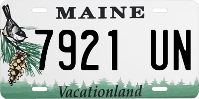 ME license plate 7921UN