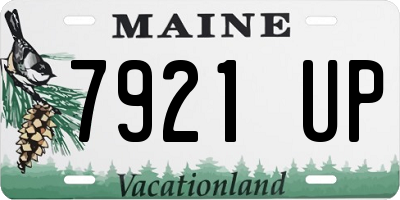 ME license plate 7921UP