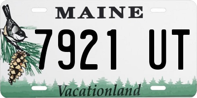 ME license plate 7921UT