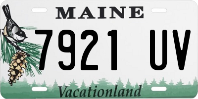 ME license plate 7921UV