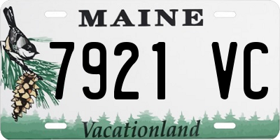 ME license plate 7921VC