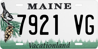 ME license plate 7921VG