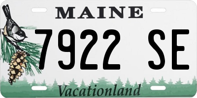 ME license plate 7922SE