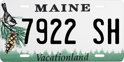 ME license plate 7922SH